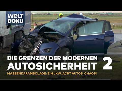 MASSENKARAMBOLAGE: So überlebt man einen Crash mit einem LKW!