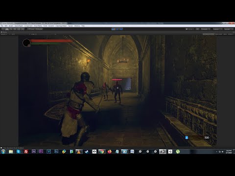 Dark Souls Like Game | Lock On Enemy Health