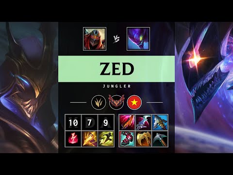 Zed Jungle vs Kha'Zix - VN Grandmaster Patch 25.13