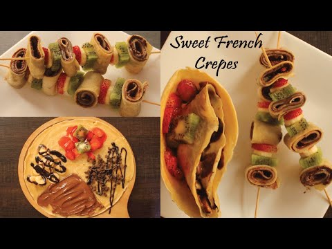 Sweet French Crepes | Fruit & Chocolate Crepes | French Breakfast and Dessert by Hafsas Kitchen