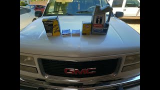 88 - 98 Chevy truck T.B.I. 350 spark plugs and oil change