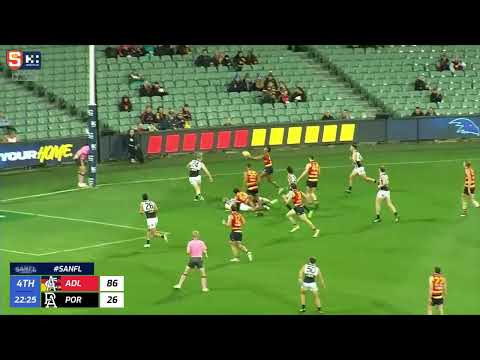 Rd 15 Hostplus SANFL Snapshot - Adelaide's Tariek Newchurch with a clever checkside