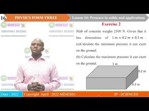 IP-SC Physics Form 3 Lesson 16 Pressure in solids and applications