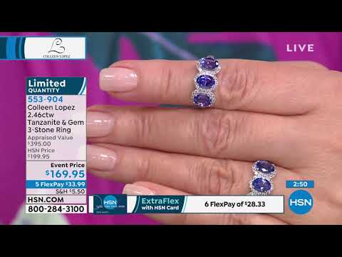Colleen Lopez Sterling Silver Tanzanite and White Zircon...