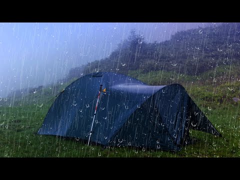 Heavy Rain and Thunderstorm Sound for Sleeping, Rain Sounds on Tent for Relaxing, Deep Sleep, ASMR