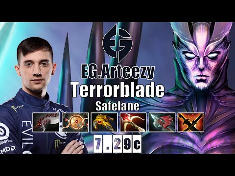 Terrorblade Safelane | EG.Arteezy | SUPER HARD GAME RTZ GOD TERRORBLADE | 7.29c Gameplay Highlights