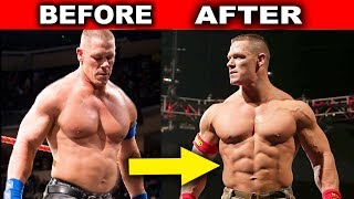 10 Surprising WWE Body Transformations - John Cena, Roman Reigns &amp; more