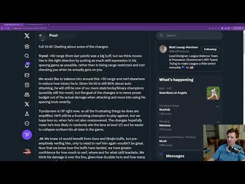 RIOTER DEV OPINIONS ON UPCOMING BUFFS NERFS | LoL Patch Notes Preview 13.18