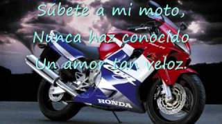 Subete a mi moto (letra/lyric)