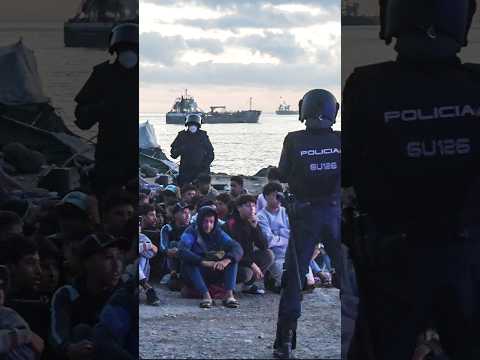 CEUTA MIGRANTES: Desalojado último campamento improvisado a 48 horas de la visita de REYES #shorts