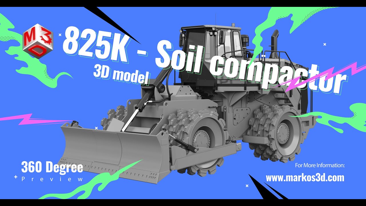 825K - Soil compactor 3D Model