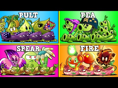 4 Super Team Plants & Vine Battlez - Who Will Win? - PvZ 2 Team Plant vs Team Plant