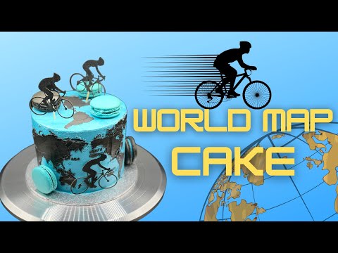 Cake decoration tutorial - World Map Cake - Rami B Baking
