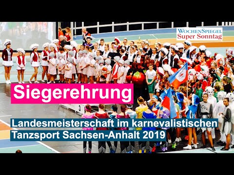 Siegerehrung Landesmeisterschaft karnevalistischer Tanzsport Sachsen-Anhalt 2019
