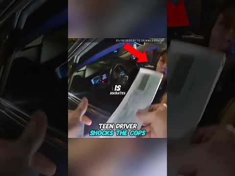Teen Driver Shocks the Cops at a traffic stop🤯