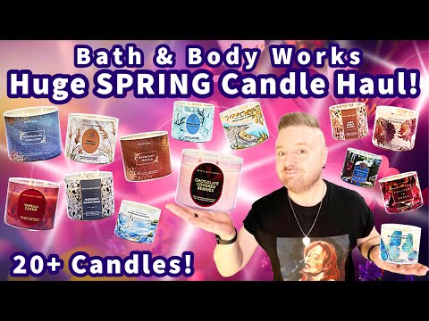 Bath & Body Works - Huge SPRING Candle Haul! 20+ Candles!