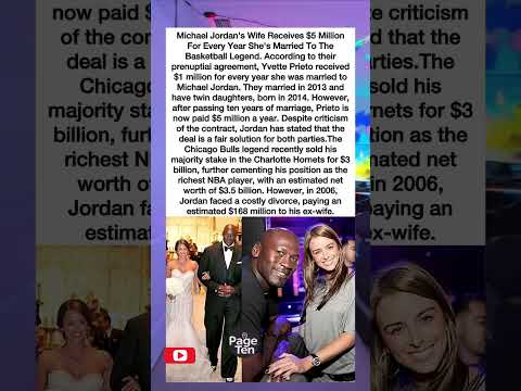 Yvette Prieto’s Prenup Means $1M/Year from Michael Jordan—$5M After 10 Years #michaelbjordan