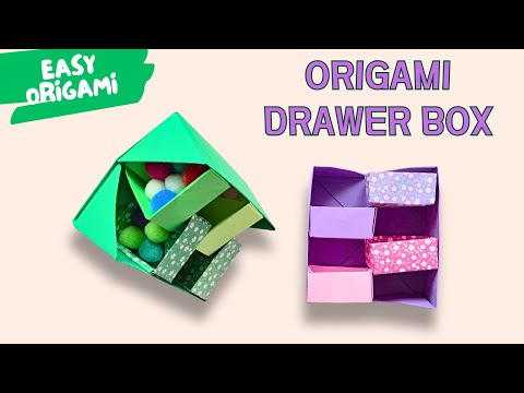 How to Make an Origami Drawer Box | Easy Paper Box Tutorial