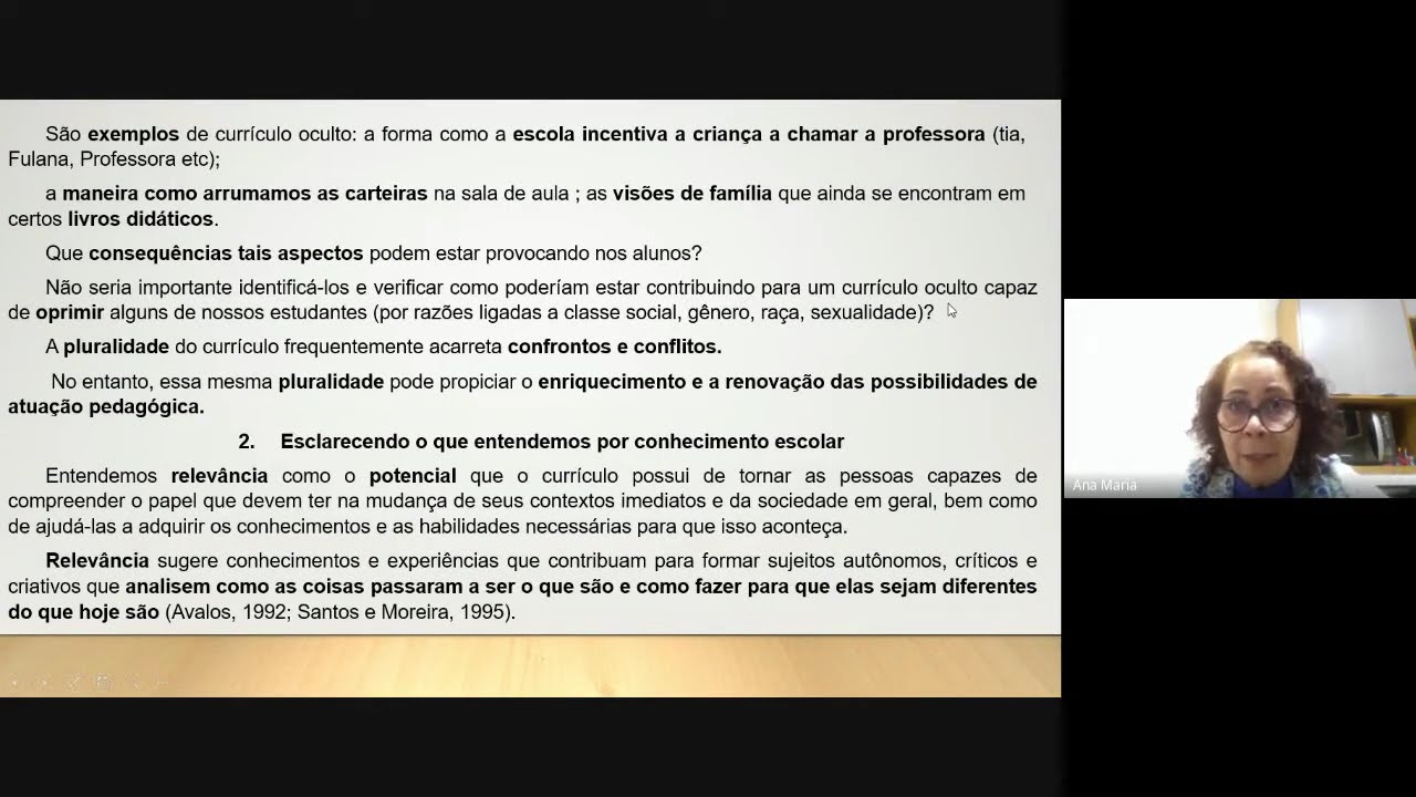 INDAGAÇÕES Sobre Currículo: CURRÍCULO, CONHECIMENTO e CULTURA. Caderno III - Aula 1