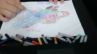 Coloring Picture Of Female Mage Using Magic To Create Sword To Fight Dark Mage 7 -They Call Me a God