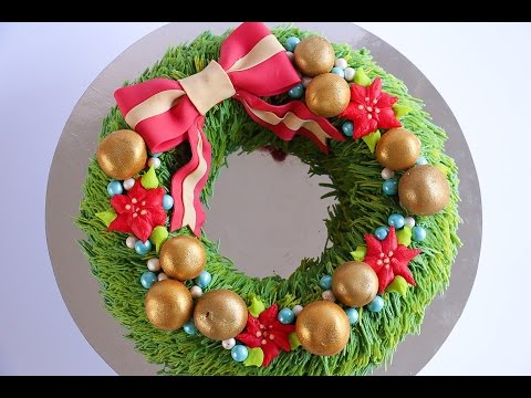 Christmas Wreath Cake Tutorial- Rosie's Dessert Spot
