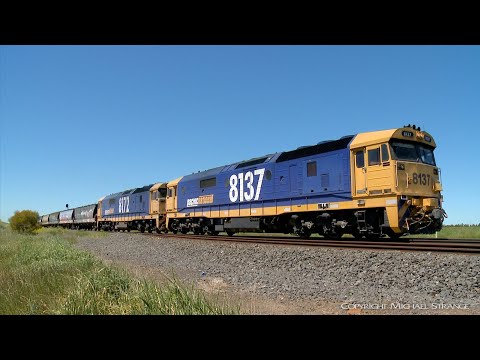 Pacific National Grain Train With 8137 & 8172 (23/10/2019) - PoathTV Australian Railways
