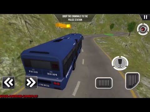Cops Bus Crazy Driver 3D Sim - Real Police Bus Transporting Prisoners Android GamePlay FHD