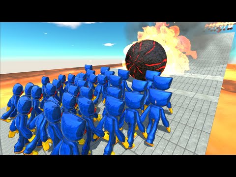 Giant Stair Climbing Challenge | Huggy Wuggy VS Infernals - Animal Revolt Battle Simulator