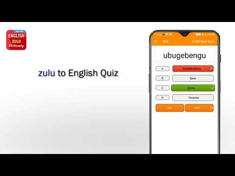 English To Zulu Dictionary Video