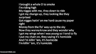 Homicide- Wiz Khalifa ft. Chevy Woods- With Lyrics!