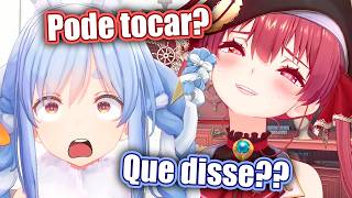 Marine Pede Pra Pekora Tocar Nos Seus Peitos, e Pekora PIRA...
