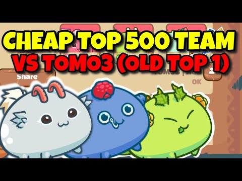 CHEAP TOP 500 TEAM AXIE INFINITY - Season 19 - Budget Build Vs Top PLayer TOMO3 - ARENA TOP PLAYER