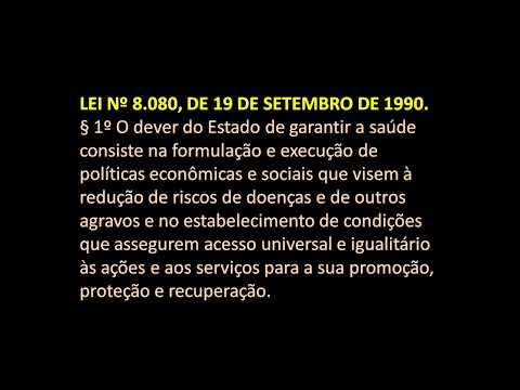 Áudio da Lei 8080 (SUS) ATUALIZADA - parte 1