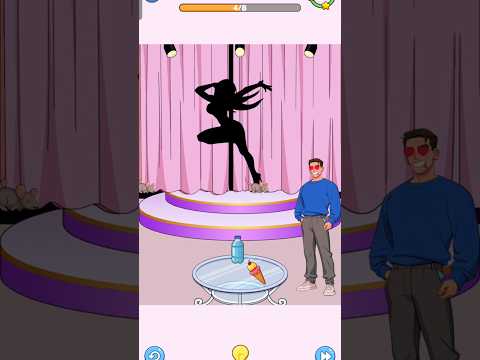 brainy prankster level 59 help the boy open all the curtains to see the girls face