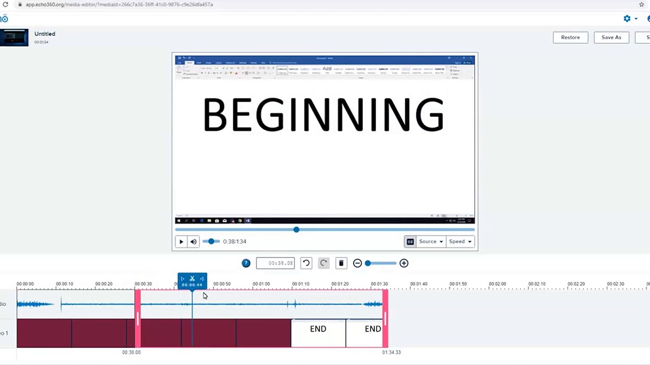 HOW TO TRIM IN ECHO 360