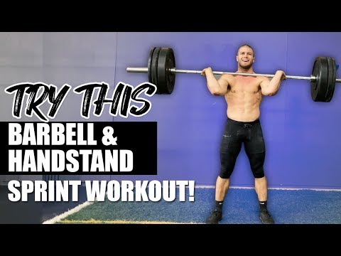 Try This Power Clean & Handstand Walk Sprint!