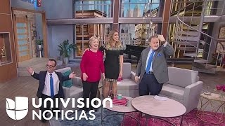 Así fue la visita de Hillary Clinton a Univision