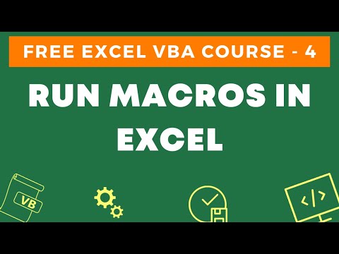 Free Excel VBA Course 4 Run Macros in Excel using buttons shapes shortcuts and toolbar