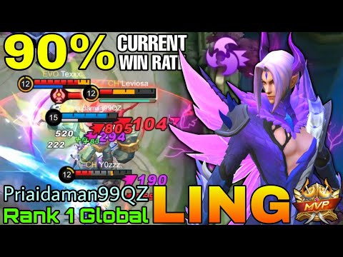 90% Current Win Rate Ling Legendary Play! - Top 1 Global Ling by Priaidaman99QZ - Mobile Legends
