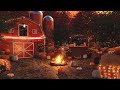 Pumpkin Farm Autumn Ambience With Cozy Crackling Fire Sounds, Crickets, Crunchy Leaves