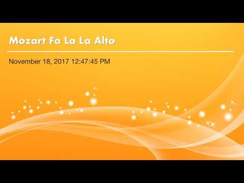 Mozart Fa La La Alto