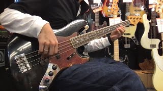 Video thumbnail for Sound Sample Fender Custom Shop / 1966 Jazz Bass Journeyman Relic -Aged Black- by BASS PLANET CHANNEL