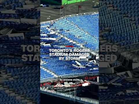 Rogers Stadium heavily damaged by storm