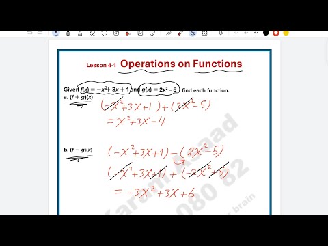 Operations on Functions