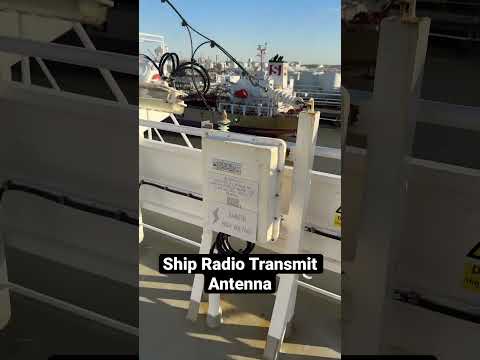 Ship MF/HF radio antenna #ship #shiplife #merchantmarine #hamradio #ssb
