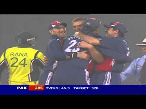 Flintoff Bowls Kaneria ODI