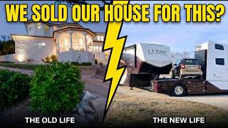 WE SOLD OUR HOUSE FOR THIS? Full Interior tour of our luxury, custom Luxe Fifth Wheel我们卖掉房子就为了买这个？带您全面参观我们豪华定制的 Luxe 五轮拖挂房车的内部。