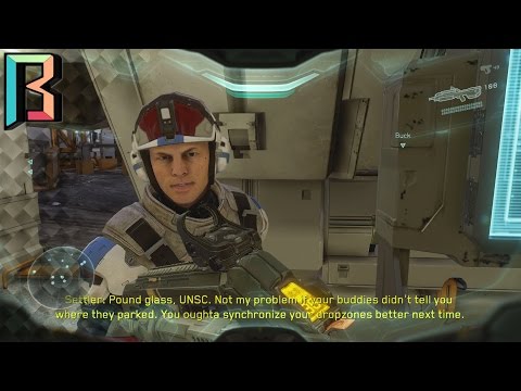 Halo 5 Guardians Walkthrough Solo Gameplay Part 4 - Meridian Station - Campaign Mission 4