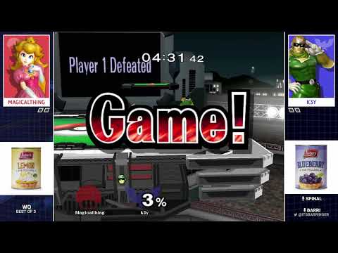 Beginner Beatdown 65 - Magicalthing (Peach) Vs. K3y (Cpt. Falcon) SSBM