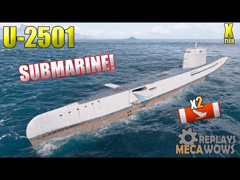 Submarine U-2501 Playing on Strait Map | World of Warships